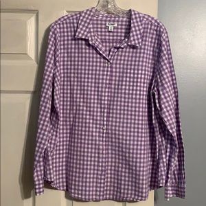 Women’s Purple/White button down shirt size XL